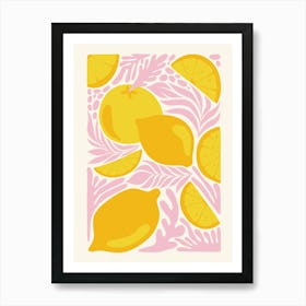 Cute Lemons Print Art Print