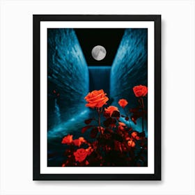 Roses In The Moonlight 3 Art Print