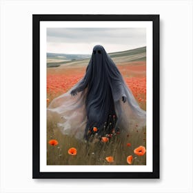 Ghost In The Poppy Fields Painting (21) Art Print