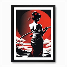 Samurai Girl Art Print