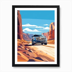 A Cadillac Escalade In The The Great Alpine Road Australia 2 Art Print
