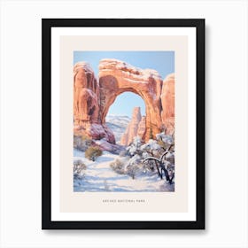 Dreamy Winter National Park Poster  Arches National Park United States 2 Art Print