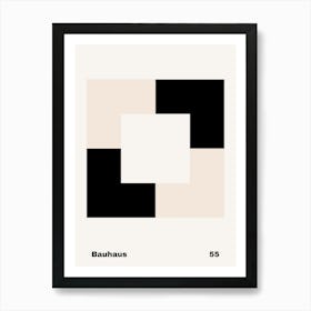 Geometric Bauhaus Poster B&W 55 Art Print