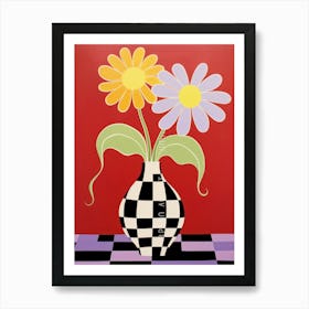 Wild Flowers Dark Tones In Vase 3 Art Print