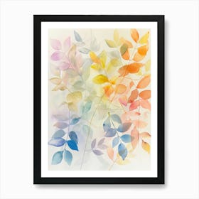 Watercolor Leaves 22 Art Print