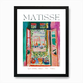 The Open Window, Collioure 1905 by Henri Matisse Gallery Exhibition in Paris, France Print - Abstract Watercolor French Riviera HD High Resolution Signed Art Print