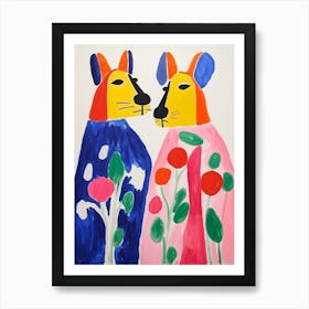 Colourful Kids Animal Art Rabbit 2 Art Print