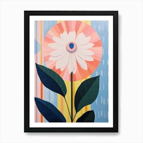 Daisy 2 Hilma Af Klint Inspired Pastel Flower Painting Art Print