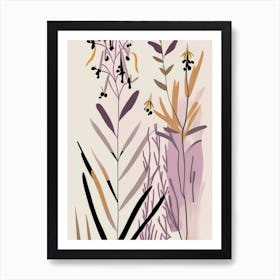 Fireweed Wildflower Modern Muted Colours Art Print