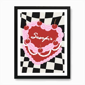 Scorpio Coquette Cake Art Print