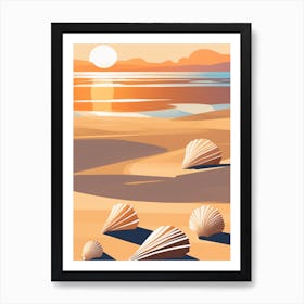 Surreal Shells On A Beach Art Print