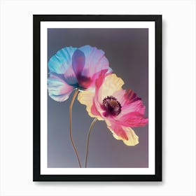 Iridescent Flower Poppy 3 Art Print