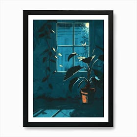 Window With A Plant 1 Art Print