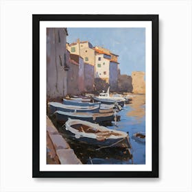 Boats At The Harbor Mediterranean Art Print