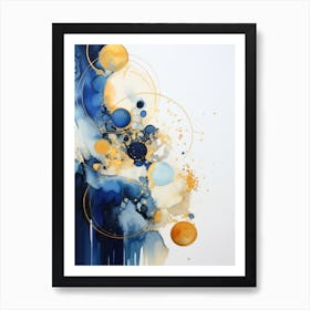 Blue And Gold 5 Art Print