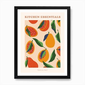 Tropical Fruit Pattern Illustration Poster 3 Art Print