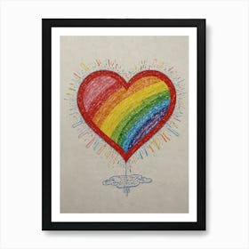 Rainbow Heart 13 Art Print