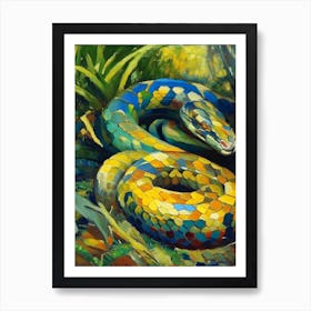 Anaconda Snake Painting Art Print