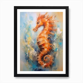 Seahorse Abstract Expressionism 1 Art Print