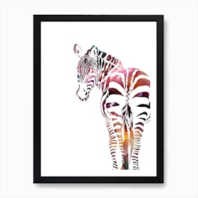 Rainbow Zebra Art Print