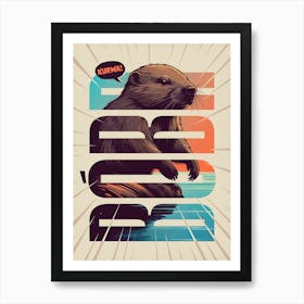 Bober Kurwa Meme Poland Bobr Beaver Polish Art Art Print