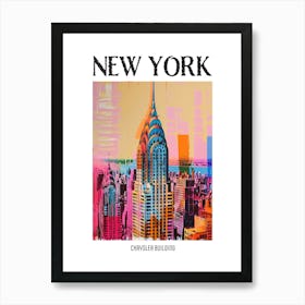 Chrysler Building New York Colourful Silkscreen Illustration 1 Poster Art Print