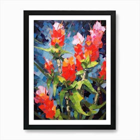 Cactus Painting Crown Of Thorns 1 Art Print