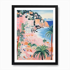 Capri   Italy Beach Club Lido Watercolour 2 Art Print