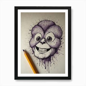 Purple Monster Art Print