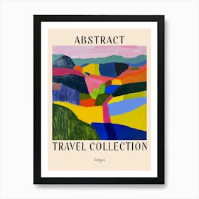 Abstract Travel Collection Poster Georgia 4 Art Print