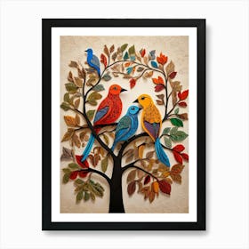 Default Brightly Colored Traditional Gond Folk Art From India 0 (1) Art Print