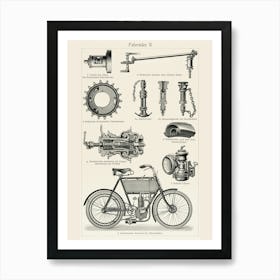 Vintage Bicycles Art Print