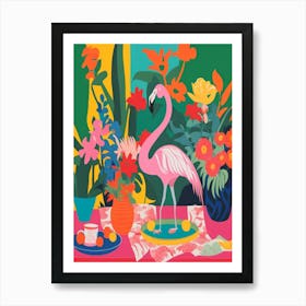 Flamingo Matisse Style Matisse Style Art Print