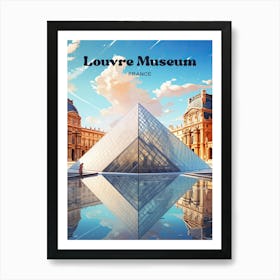 Louvre Museum Bucket List Art Illustration Art Print