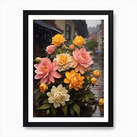 Dreamshaper V7 Rainsoaked Flowers 0 Art Print