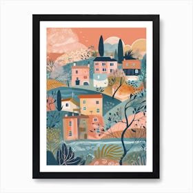 Sardinia, Italy Illustration Art Print