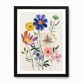 Painted Florals Cosmos 2 Art Print