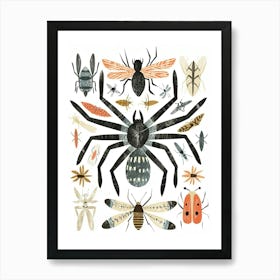 Colourful Insect Illustration Tarantula 6 Art Print