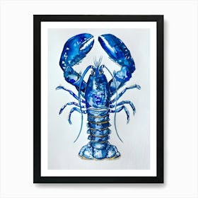 Blue Lobster Art Print