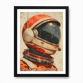 Beautiful Retro Astronaut 8 Art Print