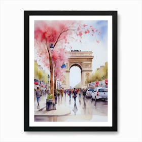 Champs-Elysées Avenue. Paris. The atmosphere and manifestations of spring. 9 Art Print