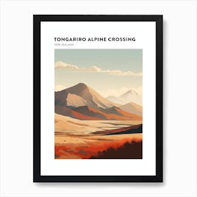 Tongariro Alpine Crossing New Zealand 4 Hiking Trail Landscape Poster Art Print