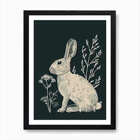 Rhinelander Rabbit Minimalist Illustration 3 Art Print