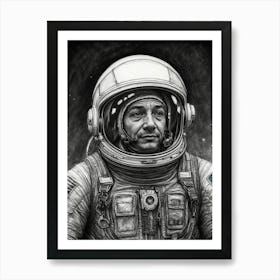 Nasa Astronaut By Person Art Print