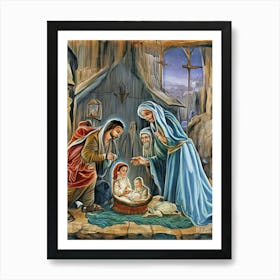 Nativity Scene 3 Art Print