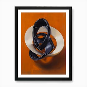 Black And White Rings Art Print