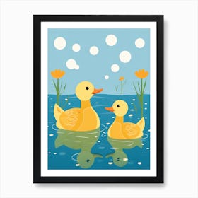 Ducks In The Water 1 Art Print