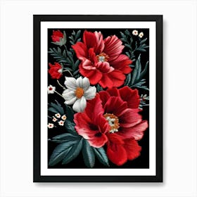 Special Red Floral Art Art Print