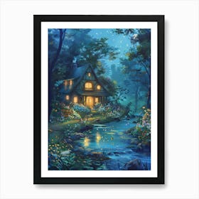 Fairy House In The Forest 2 Art Print