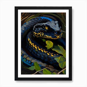 Black Snake Painting Art Print